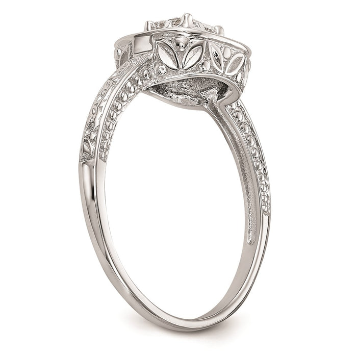 Buy Exclusive 14K White Gold Square Halo Cluster Engagement Ring - 1/5 Carat Diamonds at Affordable Price-6