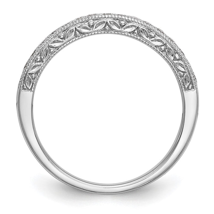 Buy 14K White Gold 1/5 Carat Diamond Eternity Wedding Band - Stylish Value!-2