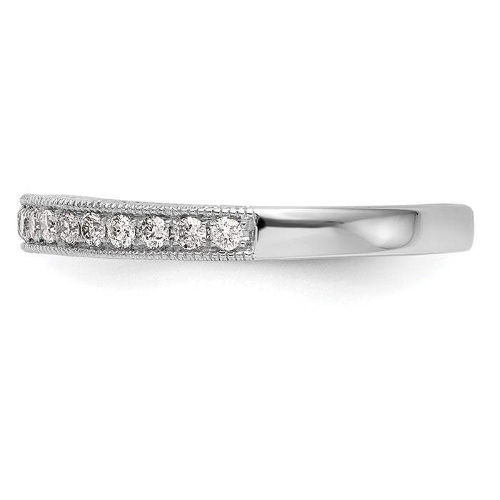 Buy 14K White Gold 1/5 Carat Diamond Eternity Wedding Band - Stylish Value!-3