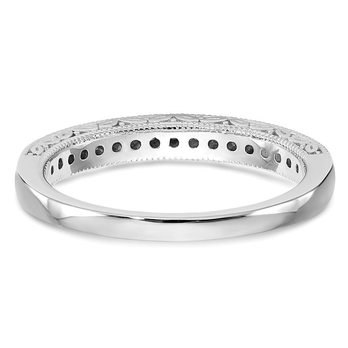 Buy 14K White Gold 1/5 Carat Diamond Eternity Wedding Band - Stylish Value!-5