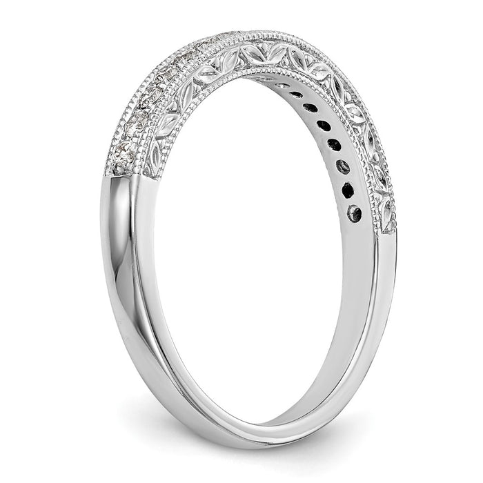 Buy 14K White Gold 1/5 Carat Diamond Eternity Wedding Band - Stylish Value!-6