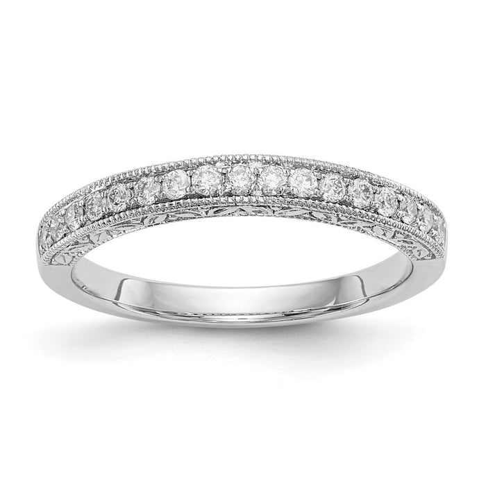 Buy 14K White Gold 1/5 Carat Diamond Eternity Wedding Band - Stylish Value!-1