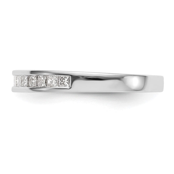 Buy Stylish 14K White Gold Wedding Band with 1/3 Carat Diamonds - Luxury Value!-3