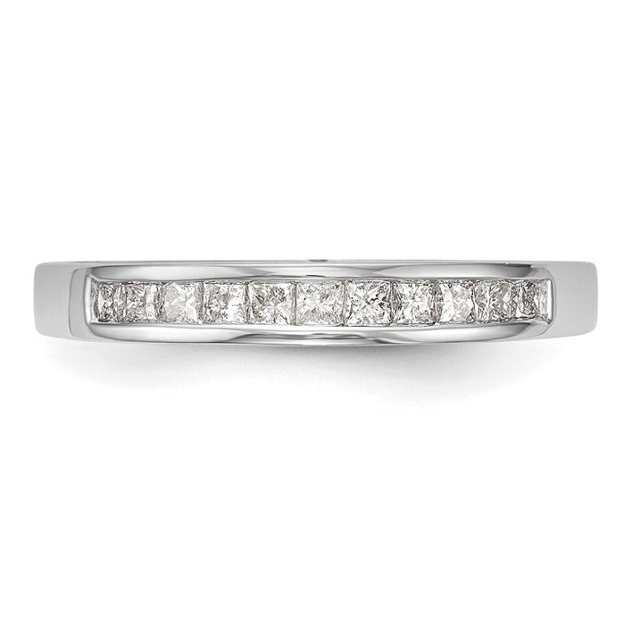 Buy Stylish 14K White Gold Wedding Band with 1/3 Carat Diamonds - Luxury Value!-4