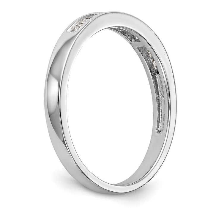 Buy Stylish 14K White Gold Wedding Band with 1/3 Carat Diamonds - Luxury Value!-6
