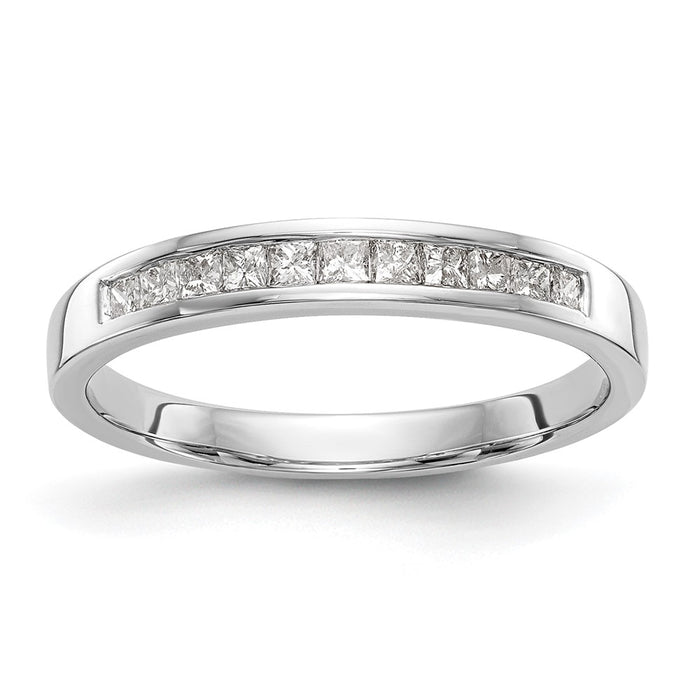 Buy Stylish 14K White Gold Wedding Band with 1/3 Carat Diamonds - Luxury Value!-1