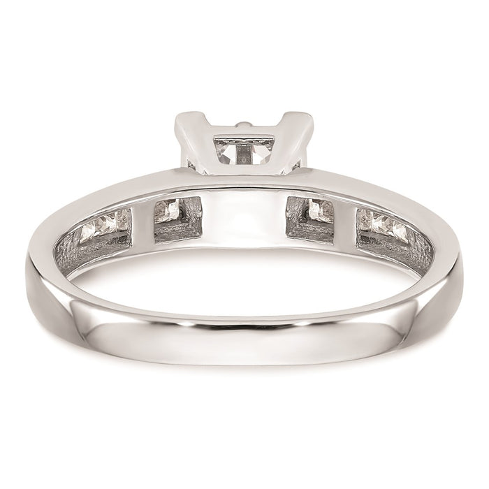 Buy Stylish 14K White Gold Princess Diamond Engagement Ring, 3/4 Carat-5