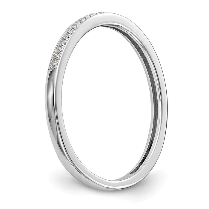 Buy Stylish 14K White Gold Diamond Wedding Band Set - 1/6 Carat Total Weight-6