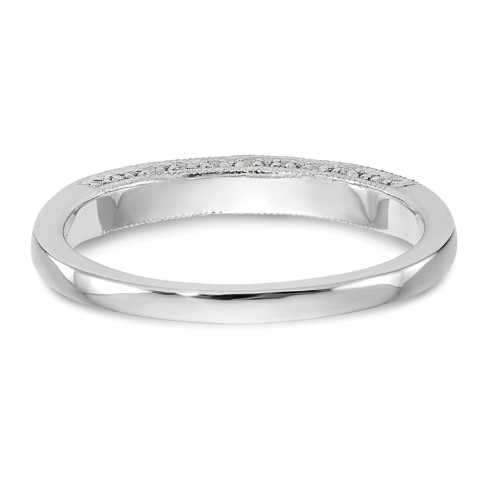 Buy 14K White Gold 1/6 Carat Diamond Wedding Band Set - Stylish & Affordable!-5