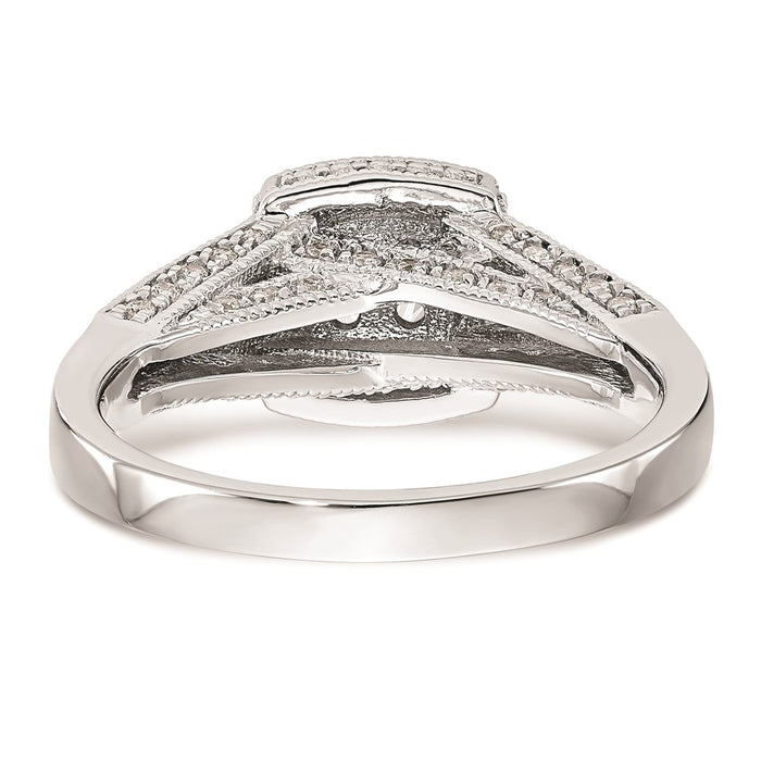 Buy Exclusive 14K White Gold Square Halo Engagement Ring with 1/2 Carat Diamonds-5