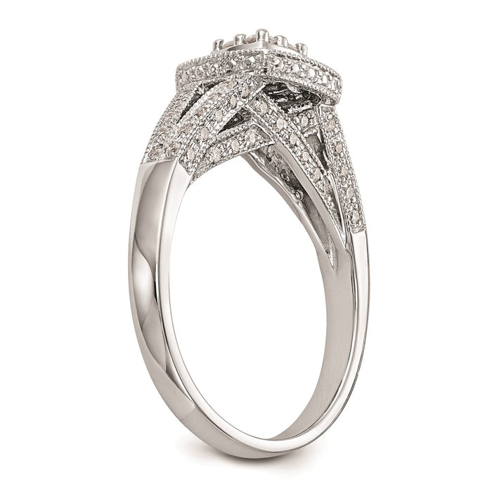 Buy Exclusive 14K White Gold Square Halo Engagement Ring with 1/2 Carat Diamonds-6