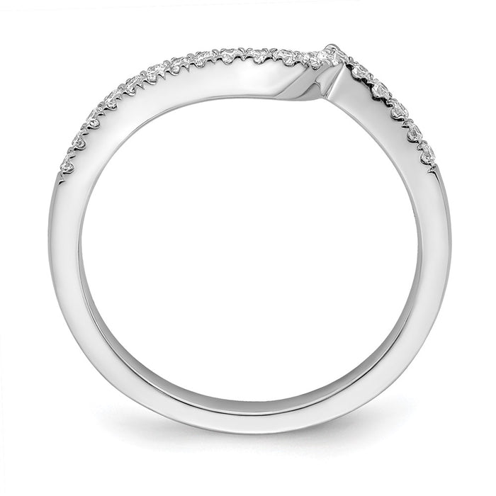 Buy Exclusive 14K White Gold Diamond Wedding Band | 1/5 Carat & Stylish Design-2