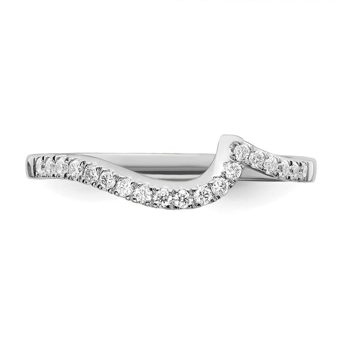 Buy Exclusive 14K White Gold Diamond Wedding Band | 1/5 Carat & Stylish Design-4