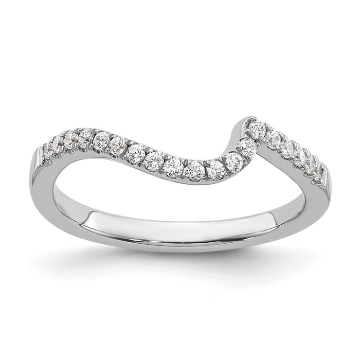 Buy Exclusive 14K White Gold Diamond Wedding Band | 1/5 Carat & Stylish Design-1