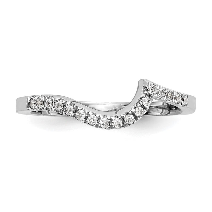 Exclusive 14K White Gold 1/5 Carat Diamond Wedding Band - Stylish Value Offer!-4