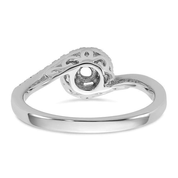 Buy Exclusive 14K White Gold By-Pass Engagement Ring, 1/4 Carat Diamond, Stylish Design-5