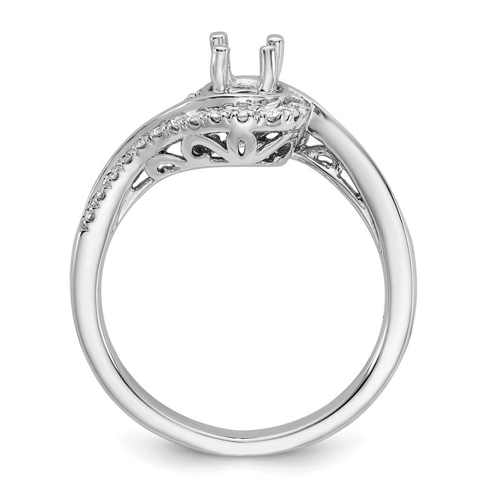 Buy Exclusive 14K White Gold By-Pass Engagement Ring with 1/4 Carat Diamonds-2