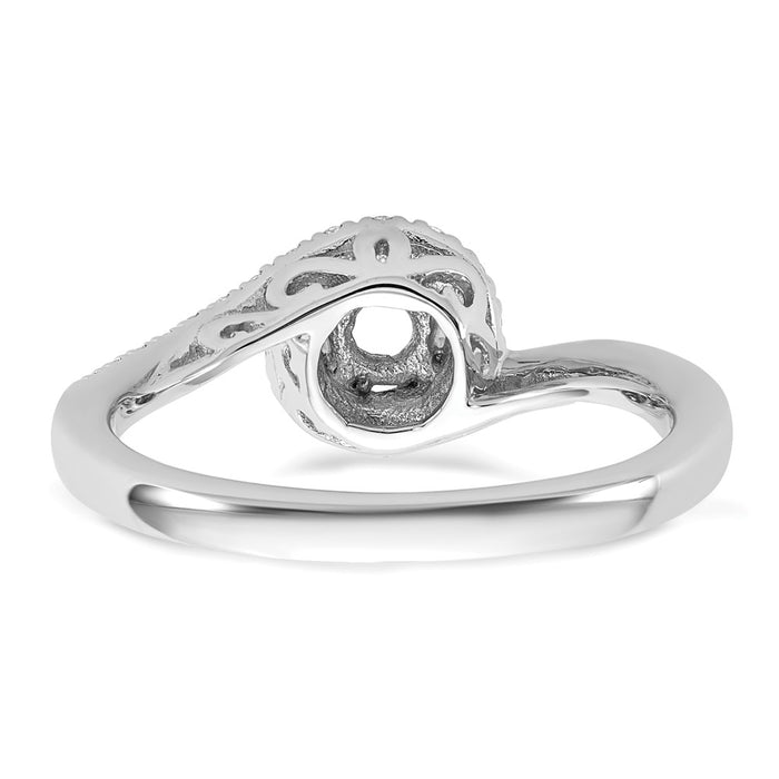 Buy Exclusive 14K White Gold By-Pass Engagement Ring with 1/4 Carat Diamonds-5