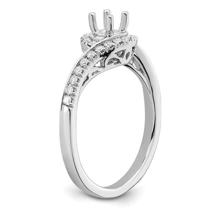 Buy Exclusive 14K White Gold By-Pass Engagement Ring with 1/4 Carat Diamonds-6
