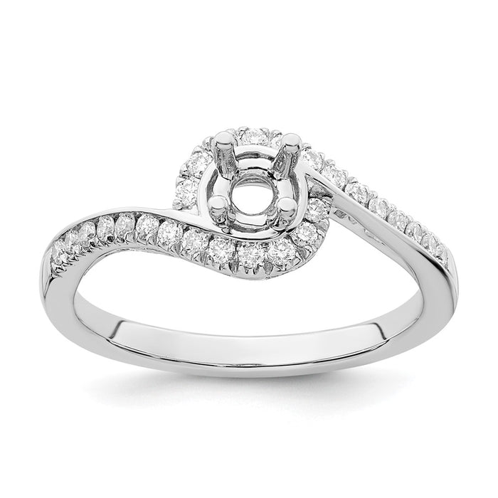Buy Exclusive 14K White Gold By-Pass Engagement Ring with 1/4 Carat Diamonds-1