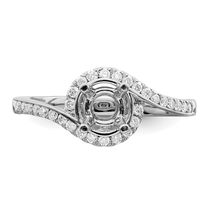 Buy Exclusive 14K White Gold By-Pass Engagement Ring for 3/4 Carat Center-4