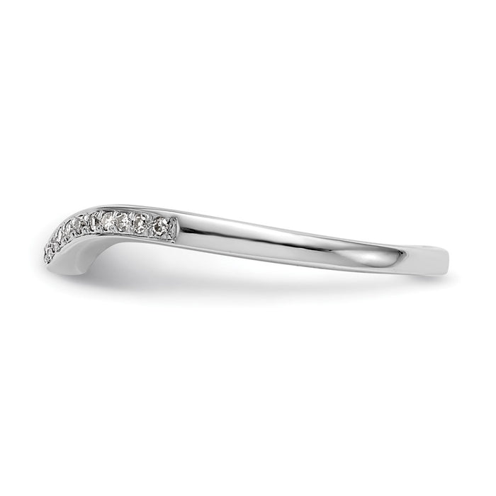 Exclusive 14K White Gold Wedding Band with 1/20 Carat Diamonds - Stylish Value-3