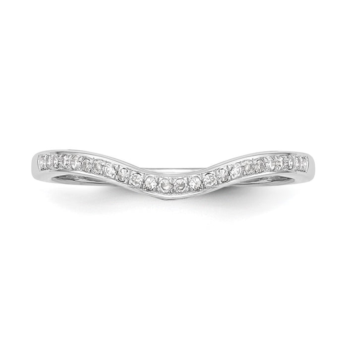 Exclusive 14K White Gold Wedding Band with 1/20 Carat Diamonds - Stylish Value-4