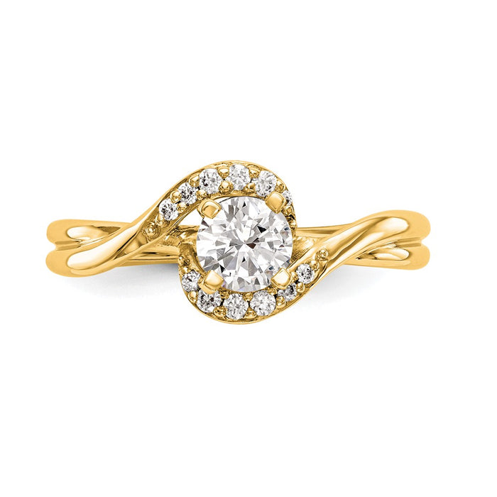 Buy Exclusive 14K Gold Diamond Semi-Mount Bypass Engagement Ring - Stylish Value-4