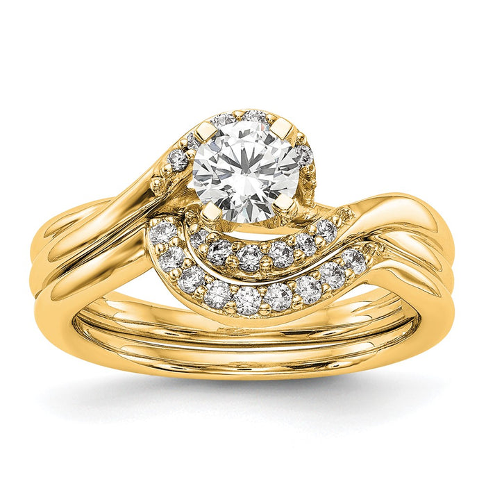 Buy Exclusive 14K Gold Diamond Semi-Mount Bypass Engagement Ring - Stylish Value-7
