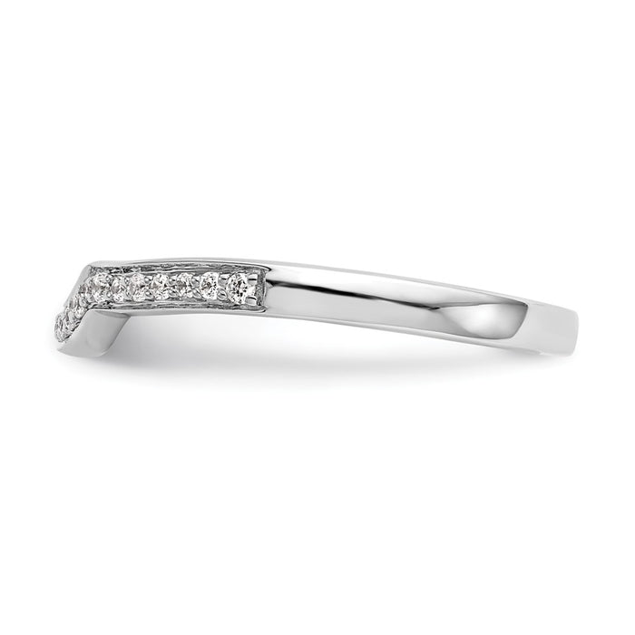 Buy Stylish 14K White Gold Wedding Band with 1/8 Carat Diamonds - Luxury Value-3