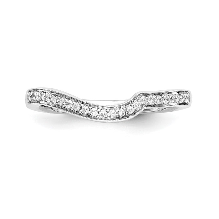 Buy Stylish 14K White Gold Wedding Band with 1/8 Carat Diamonds - Luxury Value-4
