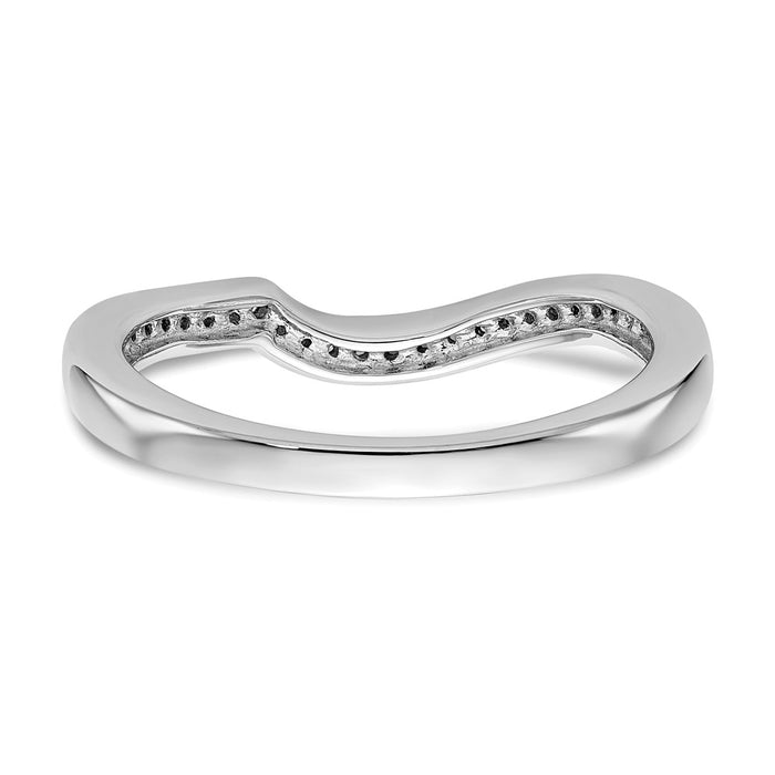 Buy Stylish 14K White Gold Wedding Band with 1/8 Carat Diamonds - Luxury Value-5