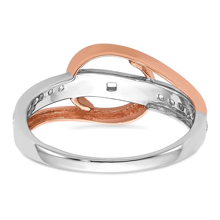 Exclusive 14K Two-Tone Bypass Engagement Ring - 1/5 Carat Diamond Value!-5