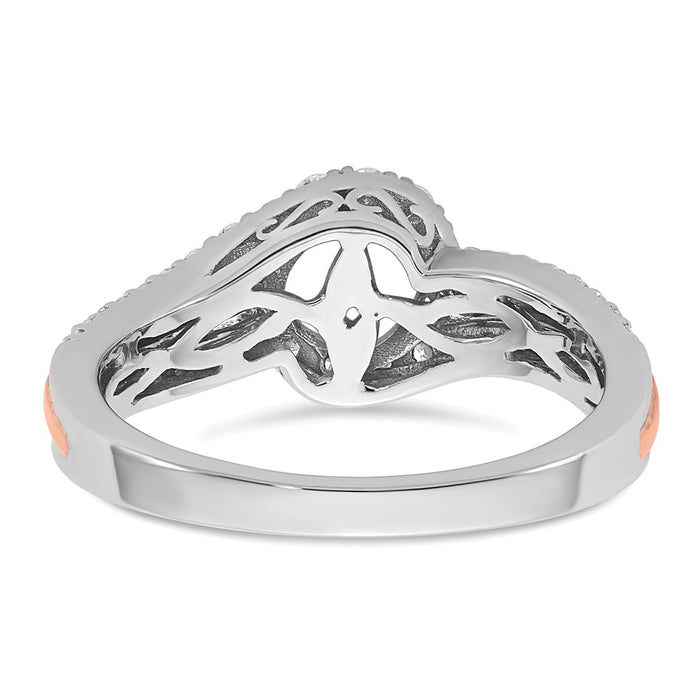 Buy Exclusive 14K Two-Tone Bypass Diamond Engagement Ring - 3/8 Carat Value-5