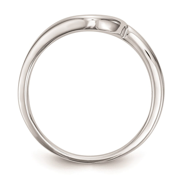 High-Quality 14K White Gold Sleek Contoured Wedding Ring | Affordable Luxury-2