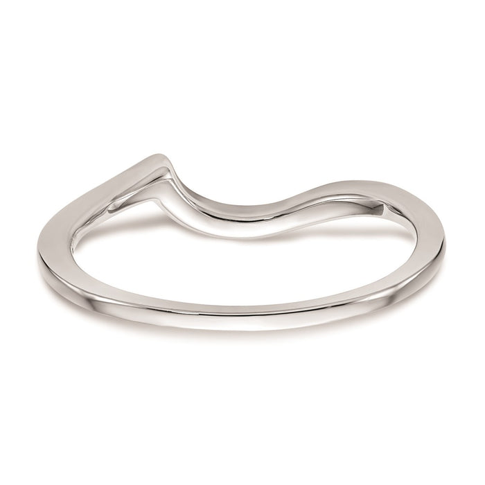 High-Quality 14K White Gold Sleek Contoured Wedding Ring | Affordable Luxury-5