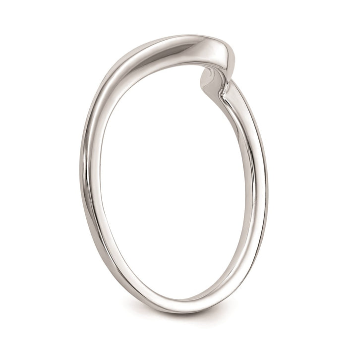 High-Quality 14K White Gold Sleek Contoured Wedding Ring | Affordable Luxury-6