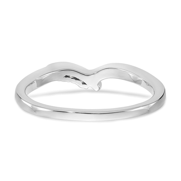 Buy Stylish 14K White Gold Wedding Band with 1/20 Carat Diamonds - Affordable!-5