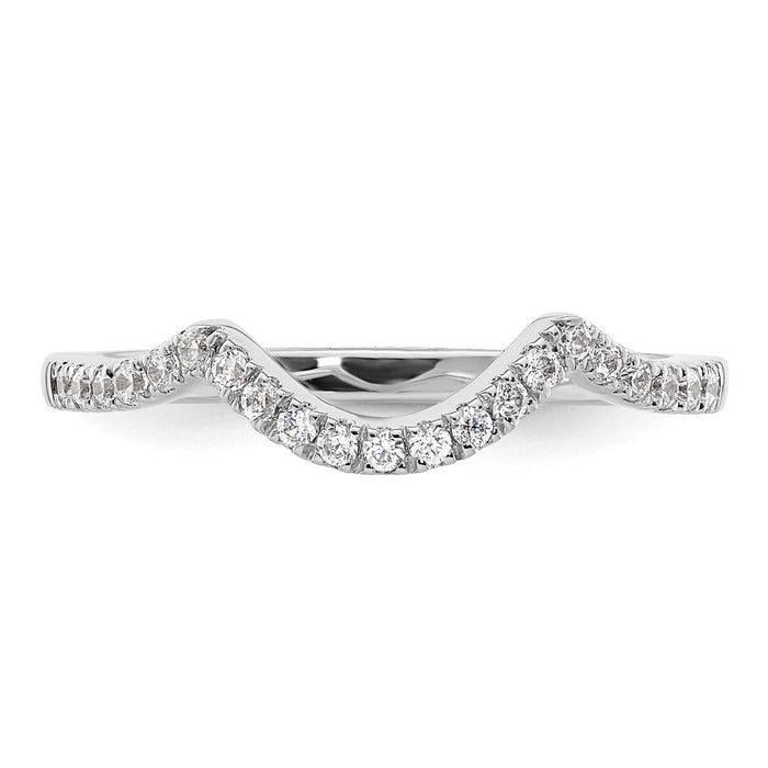 Buy Luxury 14K White Gold Wedding Band with 1/5 Carat Diamonds - Stylish Choice-4