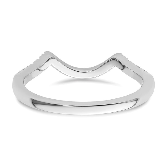 Buy Luxury 14K White Gold Wedding Band with 1/5 Carat Diamonds - Stylish Choice-5