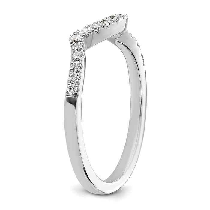 Buy Luxury 14K White Gold Wedding Band with 1/5 Carat Diamonds - Stylish Choice-6