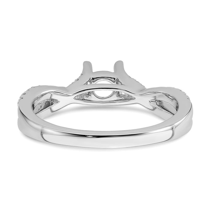 Buy Exclusive 14K White Gold Criss-Cross Engagement Ring, 1/2 Carat Center & 1/3 Carat Accents-5