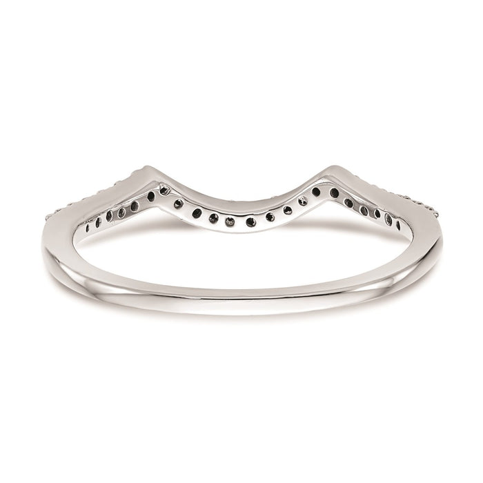 Exclusive 14K White Gold Curved Wedding Band Setting - Stylish and Affordable-5