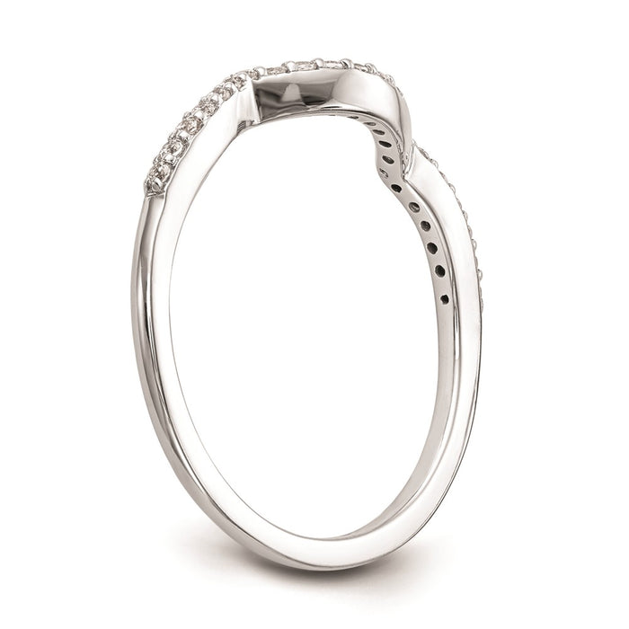 Exclusive 14K White Gold Curved Wedding Band Setting - Stylish and Affordable-6