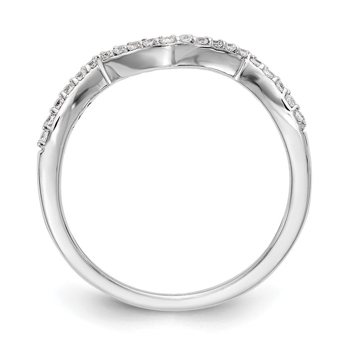 Exclusive 14K White Gold 1/6 Carat Diamond Wedding Band - Affordable Luxury-2