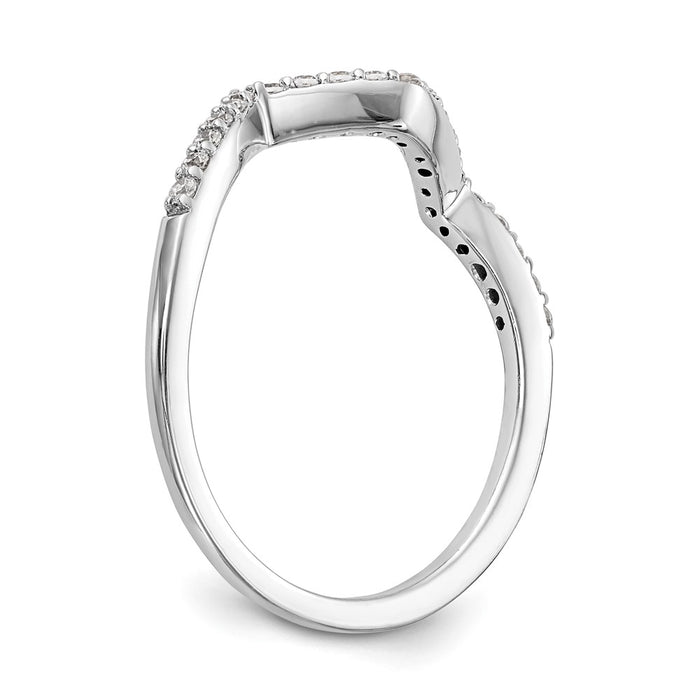 Exclusive 14K White Gold 1/6 Carat Diamond Wedding Band - Affordable Luxury-6