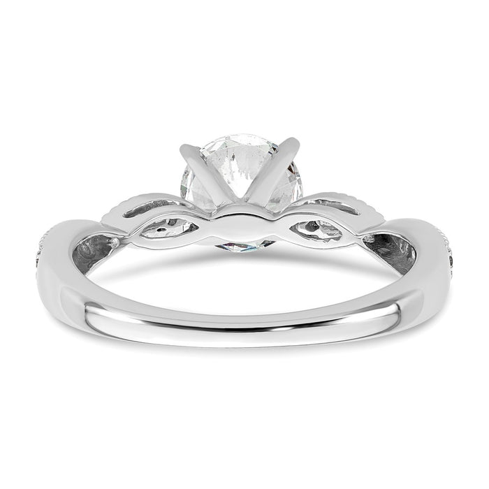Buy 14K White Gold Criss-Cross Engagement Ring for 1 Carat Center | Stylish Value-5