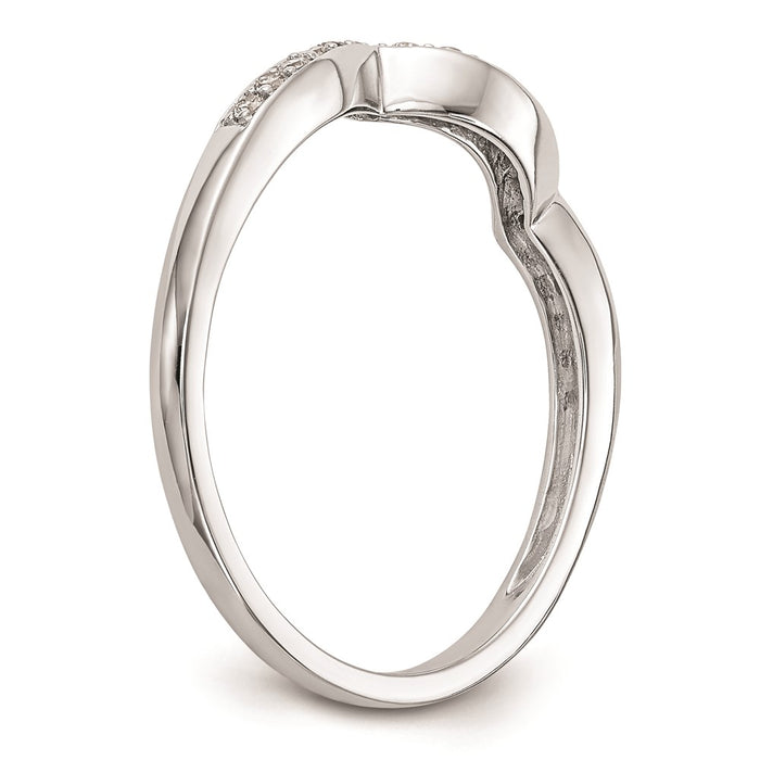 Exclusive 14K White Gold Curved Wedding Band Setting - Stylish & Affordable!-6