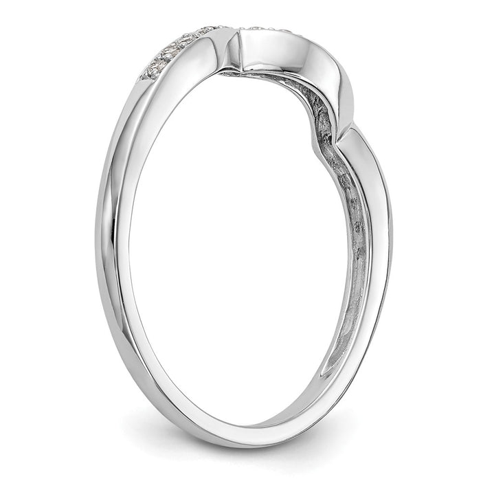 High-Quality 14K White Gold Wedding Band with 1/6 Carat Diamonds - Stylish Value!-6