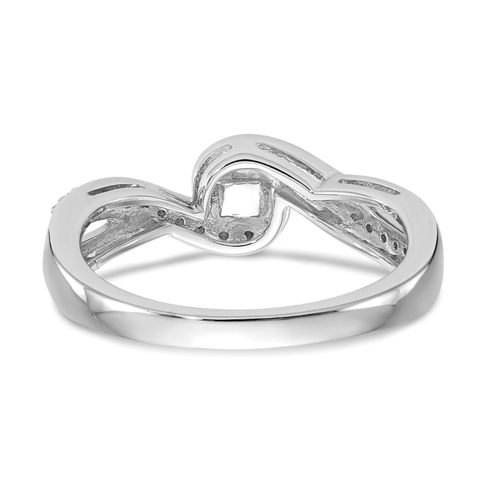 Buy Stylish 14K White Gold Criss-Cross Semi-Mount Ring with 1/6 Carat Diamond-5